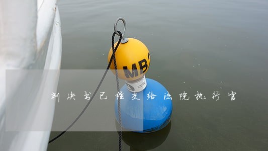 判决书已经交给法院执行官 判决书已经交给法院执行官