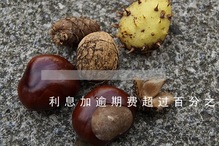 利息加逾期费超过百分之36 利息加逾期费超过百分之36