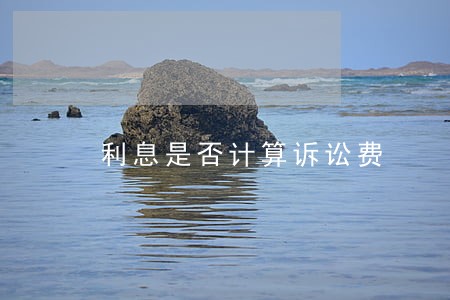 利息是否计算诉讼费