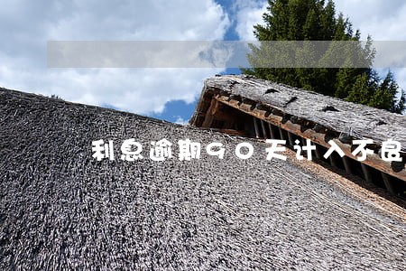 利息逾期90天计入不良贷款 利息逾期90天计入不良贷款