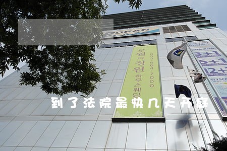 到了法院最快几天开庭