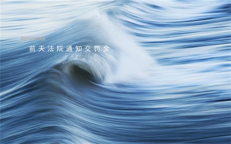 前天法院通知交罚金 前天法院通知交罚金