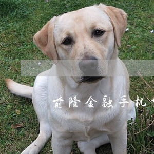 前隆金融手机贷逾期9千 前隆金融手机贷逾期9千