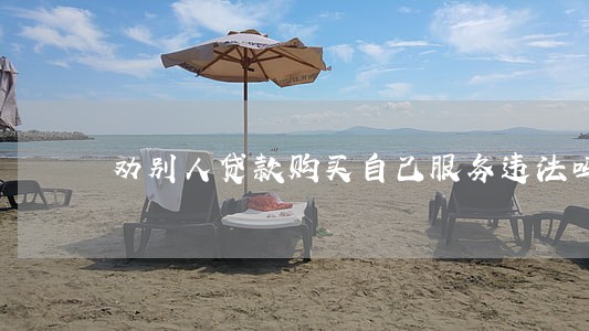 劝别人贷款购买自己服务违法吗