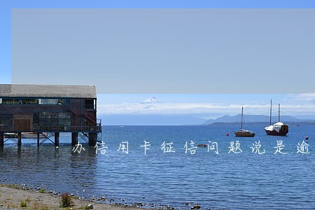 办信用卡征信问题说是逾期 办信用卡征信问题说是逾期