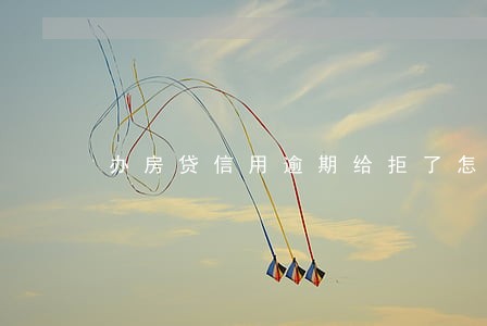 办房贷信用逾期给拒了怎么办 办房贷信用逾期给拒了怎么办