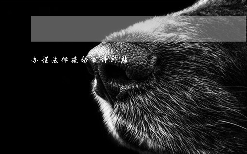 办理法律援助案件补贴 办理法律援助案件补贴