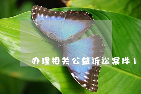 办理相关公益诉讼案件1139件 办理相关公益诉讼案件1139件