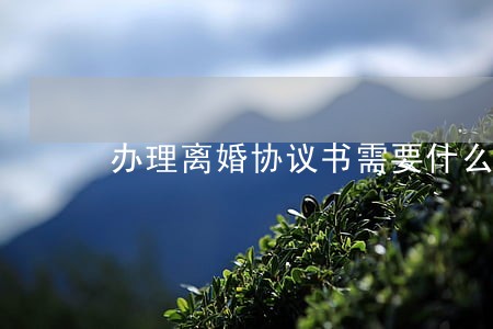 办理离婚协议书需要什么 办理离婚协议书需要什么