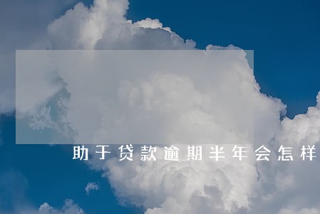 助于贷款逾期半年会怎样 助于贷款逾期半年会怎样
