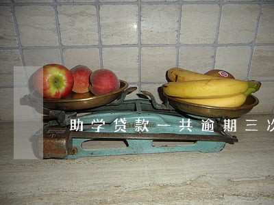 助学贷款一共逾期三次 助学贷款一共逾期三次