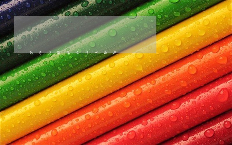 助学贷款怎么样叫逾期 助学贷款怎么样叫逾期
