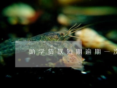 助学贷款短期逾期一次 助学贷款短期逾期一次