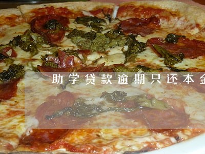 助学贷款逾期只还本金 助学贷款逾期只还本金