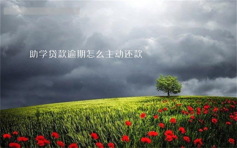 助学贷款逾期怎么主动还款 助学贷款逾期怎么主动还款