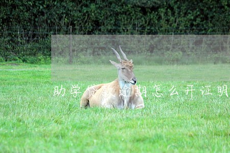 助学贷款逾期怎么开证明 助学贷款逾期怎么开证明