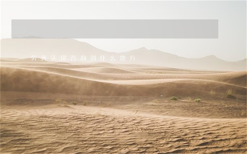 劳务法律咨询到什么地方 劳务法律咨询到什么地方