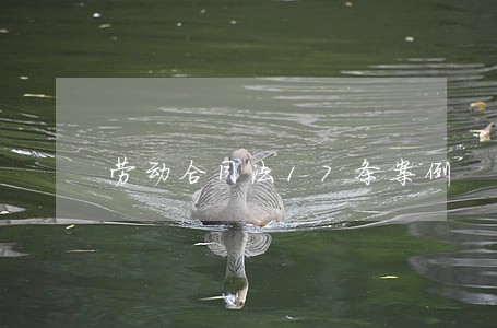 劳动合同法17条案例 劳动合同法17条案例