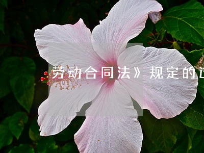 劳动合同法》规定的过错 劳动合同法》规定的过错