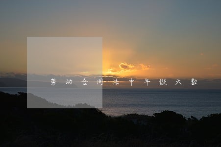 劳动合同法中年假天数 劳动合同法中年假天数