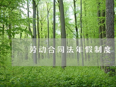 劳动合同法年假制度