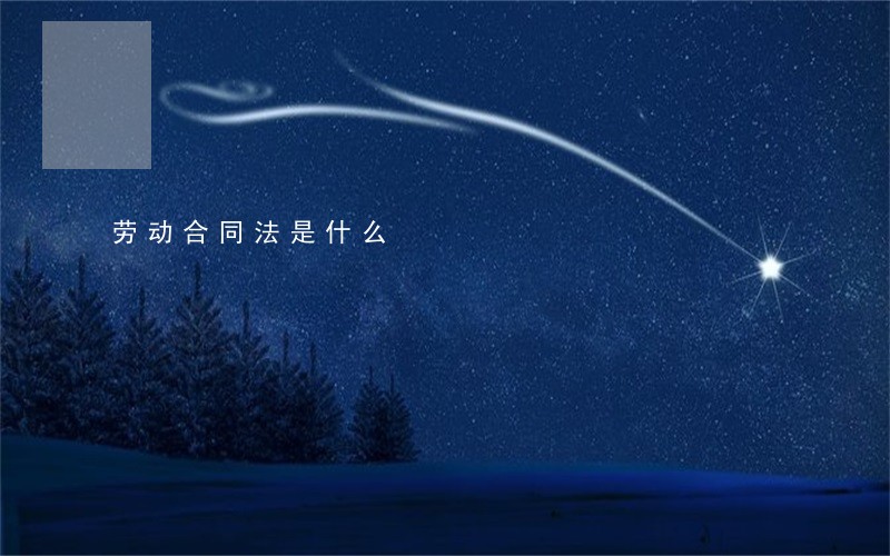 劳动合同法是什么 劳动合同法是什么