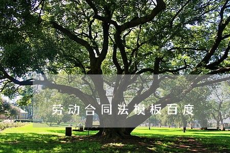 劳动合同法模板百度 劳动合同法模板百度