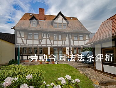 劳动合同法法条评析 劳动合同法法条评析