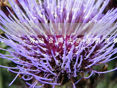 劳动合同法的适用范畴 劳动合同法的适用范畴
