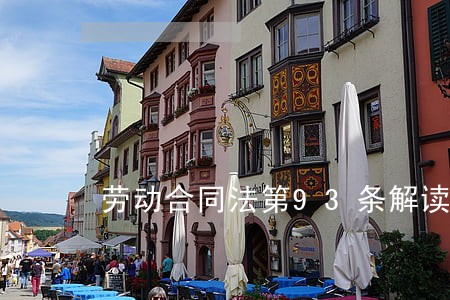劳动合同法第93条解读 劳动合同法第93条解读
