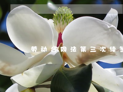 劳动合同法第三次续签 劳动合同法第三次续签