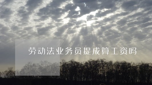 劳动法业务员提成算工资吗 劳动法业务员提成算工资吗