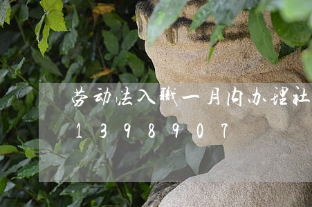 劳动法入职一月内办理社保/2023021398907 劳动法入职一月内办理社保/2023021398907