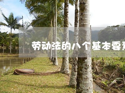 劳动法的八个基本要素 劳动法的八个基本要素