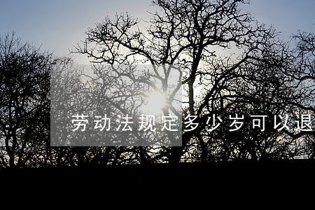 劳动法规定多少岁可以退休