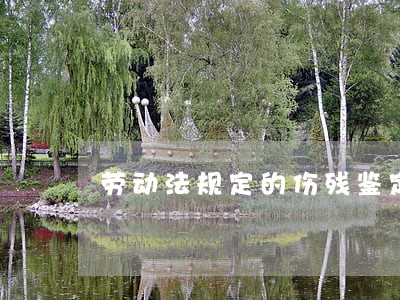 劳动法规定的伤残鉴定 劳动法规定的伤残鉴定