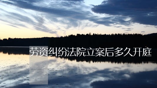 劳资纠纷法院立案后多久开庭