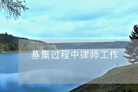 募集过程中律师工作 募集过程中律师工作