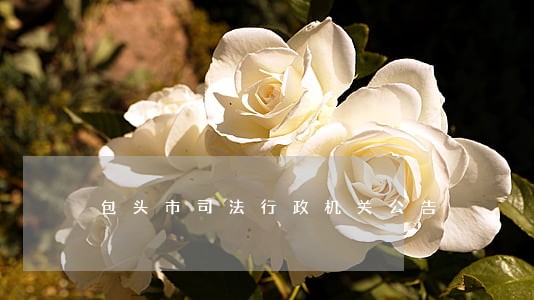 包头市司法行政机关公告 包头市司法行政机关公告