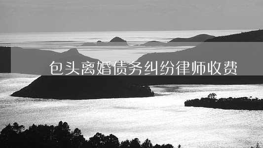包头离婚债务纠纷律师收费