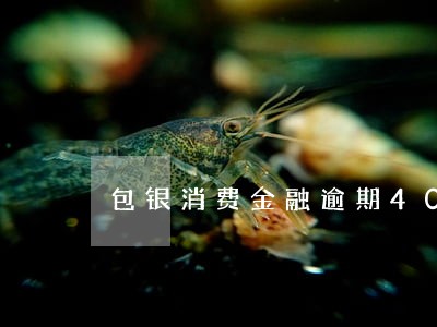 包银消费金融逾期40天 包银消费金融逾期40天