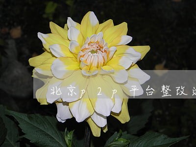北京p2p平台整改逾期 北京p2p平台整改逾期