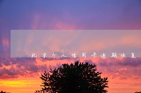 北京个人信用卡逾期恢复电话