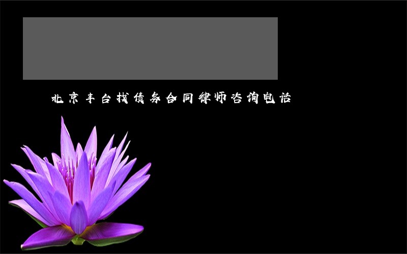 北京丰台找债务合同律师咨询电话