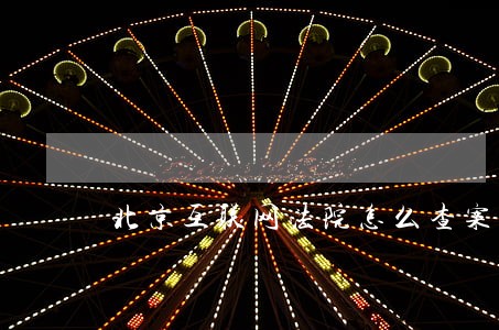 北京互联网法院怎么查案件号