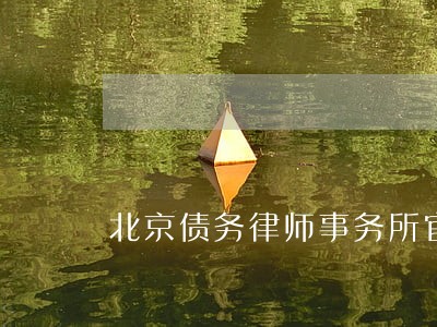 北京债务律师事务所官司 北京债务律师事务所官司