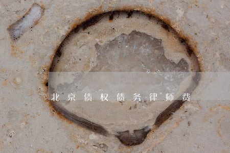 北京债权债务律师费 北京债权债务律师费