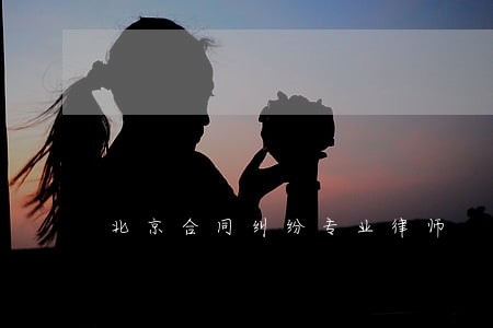 北京合同纠纷专业律师 北京合同纠纷专业律师