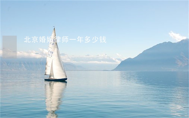 北京婚姻律师一年多少钱