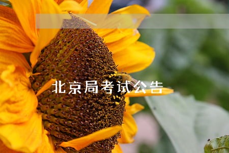 北京局考试公告 北京局考试公告